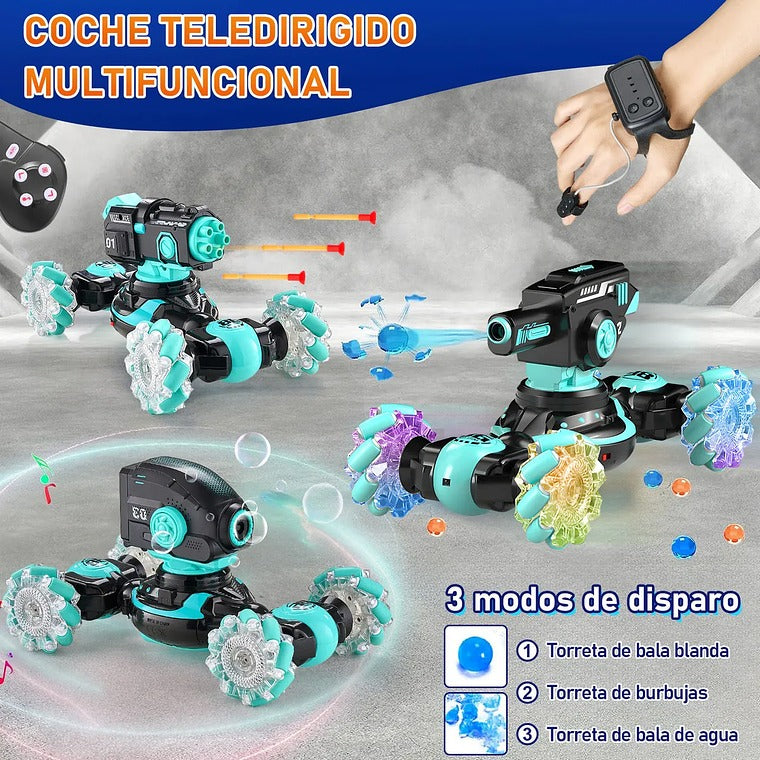Tanque RC Yugari 4WD Lanzacohetes Negro